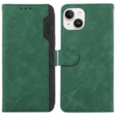 ABEEL - ABEEL iPhone 15 Skal RFID Blocker Ställ PU Läder - Grön