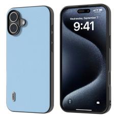 ABEEL - ABEEL iPhone 16 Plus Skal &Auml;kta L&auml;der Anti-Scratch Bl&aring;
