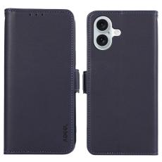 ABEEL - ABEEL iPhone 16 Plus Skal L&auml;der Fodral med RFID Skydd - Bl&aring;