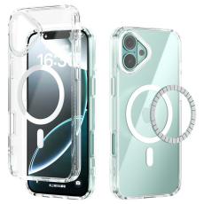ABEEL - ABEEL iPhone 16 Plus Skal MagSafe Anti Scratch Transparent Vit