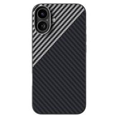 ABEEL - ABEEL iPhone 16 Plus Skal MagSafe Kolfiber Svart/Silver