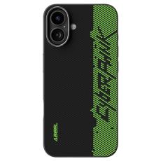ABEEL - ABEEL iPhone 16 Plus Skal MagSafe Tryckt PC TPU L&auml;der Svart