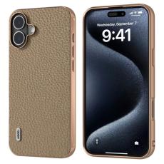 ABEEL - ABEEL iPhone 16 Plus Skal Star Series Grey L&auml;der + TPU