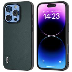 ABEEL - ABEEL iPhone 16 Pro Fodral &Auml;kta L&auml;der PC Telefonfodral - Gr&ouml;n