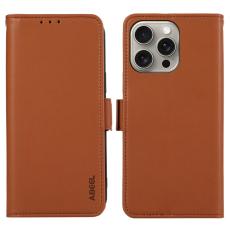 ABEEL - ABEEL iPhone 16 Pro L&auml;derfodral RFID Skydd Magnetisk Brun