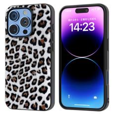 ABEEL - ABEEL iPhone 16 Pro Max Skal Leopardm&ouml;nster PU+TPU Silver