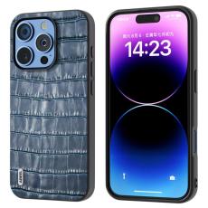 ABEEL - ABEEL iPhone 16 Pro Skal &Auml;kta L&auml;der + PC + TPU St&ouml;tt&aring;lig - Bl&aring;