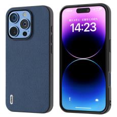 ABEEL - ABEEL iPhone 16 Pro Skal i &auml;kta l&auml;der och TPU - Bl&aring;