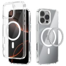 ABEEL - ABEEL iPhone 16 Pro Skal MagSafe Anti Scratch Transparent Vit