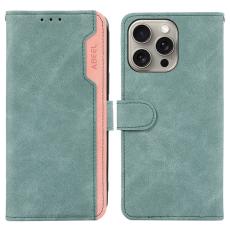 ABEEL - ABEEL iPhone 16 Pro Skal RFID Blocker Läder Fodral - Baby Blue