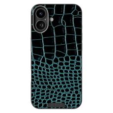 ABEEL - ABEEL iPhone 16 Skal MagSafe Kompatibel Krokodil Textur Gr&ouml;n