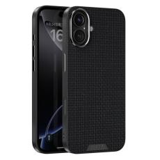 ABEEL - ABEEL iPhone 16 Skal MagSafe Texturerad Bakre Fodral - Svart