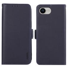 ABEEL - ABEEL iPhone 16e Fodral Läder med RFID-skydd - Blå