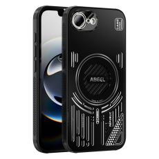 ABEEL - ABEEL iPhone 16e Magnetiskt Fodral Aluminium + PC + TPU - Svart