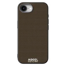 ABEEL - ABEEL iPhone 16e Skal Magnetiskt Tryckt TPU Aluminium Läder - Guld