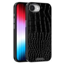 ABEEL - ABEEL iPhone 16e Skal MagSafe Krokodiltextur Svart