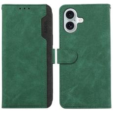 ABEEL - ABEEL iPhone 17 Fodral i Splicing Läder RFID Blockering Grön