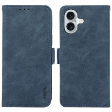ABEEL - ABEEL iPhone 17 Fodral PU Läder Folio Ställ Blå