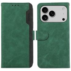 ABEEL - ABEEL iPhone 17 Pro Fodral i Splicing Läder Grön