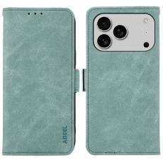ABEEL - ABEEL iPhone 17 Pro Fodral PU Läder Folio Ställ Baby Blue