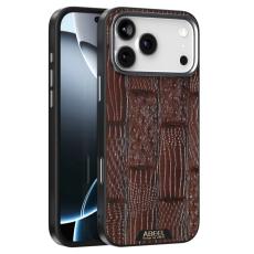 ABEEL - ABEEL iPhone 17 Pro Skal MagSafe Kompatibel Beast Textur Kaffe