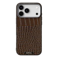ABEEL - ABEEL iPhone 17 Pro Skal MagSafe Kroko Textur Kaffe