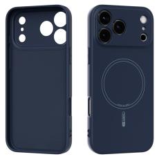 ABEEL - ABEEL iPhone 17 Pro Skal MagSafe Liquid Silicone Mörkblå