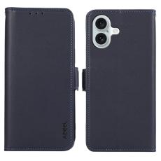 ABEEL - ABEEL iPhone 17 Skal Läder Fodral med RFID Skydd - Blå