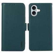 ABEEL - ABEEL iPhone 17 Skal Läder Fodral med RFID Skydd - Grön
