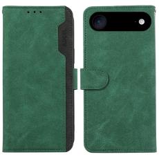 ABEEL - ABEEL iPhone Air Fodral Splicing Läder Flip Grön RFID Blocking