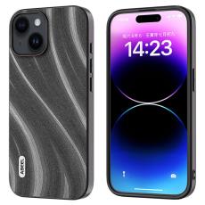 ABEEL - ABEEL Milky Way iPhone 15 Plus Fodral PU Läder Grå