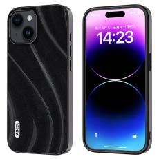 ABEEL - ABEEL Milky Way iPhone 15 Skal PU Läder Svart