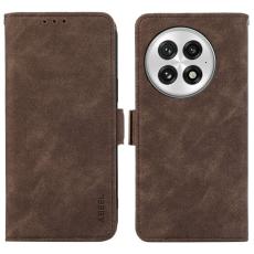 ABEEL - ABEEL OnePlus 13 Skal PU Läder Folio Ställ Brown