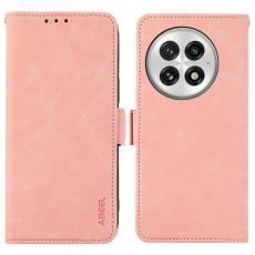ABEEL - ABEEL OnePlus 13 Skal PU Läder Folio Ställ Pink
