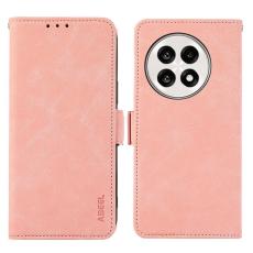 ABEEL - ABEEL OnePlus 13R 5G Fodral PU Läder Folio Ställ Pink