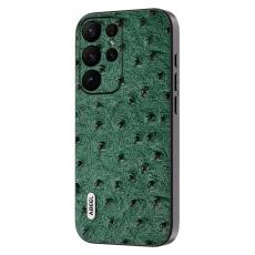 ABEEL - ABEEL Ostrich Texture Skal för Samsung Galaxy S23 Ultra Grön