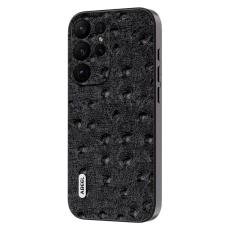 ABEEL - ABEEL Ostrich Texture Skal för Samsung Galaxy S23 Ultra - Svart