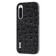 ABEEL - ABEEL Ostrich Texture Skal för Sony Xperia 10 V - Svart