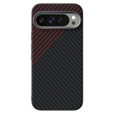 ABEEL - ABEEL Pixel 10 Pro Skal MagSafe Kolfiber Svart/Röd