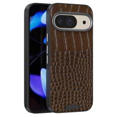 ABEEL - ABEEL Pixel 10 Pro Skal MagSafe Krokodiltextur Kaffe