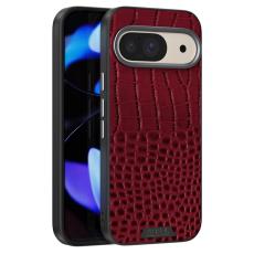 ABEEL - ABEEL Pixel 10 Pro Skal MagSafe Röd Crocodile Textur