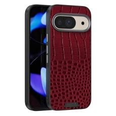 ABEEL - ABEEL Pixel 9 Pro Skal MagSafe Röd Crocodile Textur