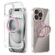 ABEEL - ABEEL Q-LUCK iPhone 13 Pro Max Skal Shockproof Kickstand Rosa