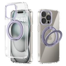 ABEEL - ABEEL Q-LUCK iPhone 13 Pro Skal Shockproof Rotating Kickstand Lila