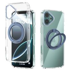 ABEEL - ABEEL Q-LUCK iPhone 16 Plus Skal Magnetiskt St&auml;ll St&ouml;tt&aring;lig Baby Blue