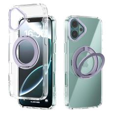 ABEEL - ABEEL Q-LUCK iPhone 16 Plus Skal Shockproof Med Kickstand Lila