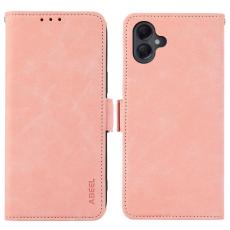 ABEEL - ABEEL Samsung Galaxy A06 4G Fodral PU Läder Ställ Pink