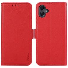 ABEEL - ABEEL Samsung Galaxy A06 4G Skal Litchi Textur Röd