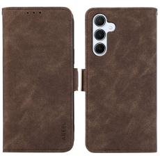 ABEEL - ABEEL Samsung Galaxy A36 5G Fodral PU L&auml;der St&auml;ll Brown