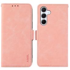 ABEEL - ABEEL Samsung Galaxy A36 5G Fodral PU L&auml;der St&auml;ll Pink